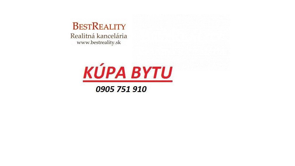 Hľadáme na Kúpu 3 izbový byt pre Pre KONKRÉTNEHO Klienta www.bestreality.sk