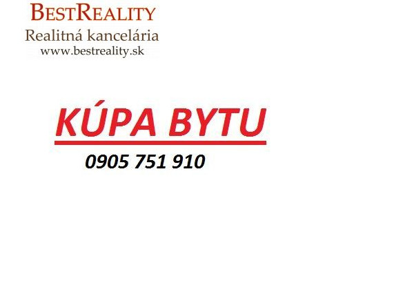 Hľadáme na Kúpu 3 izbový byt pre Pre KONKRÉTNEHO Klienta www.bestreality.sk